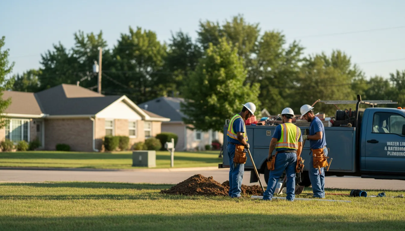 Residential water line and bathroom plumbing service in La Fontaine, IN